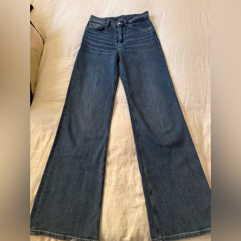 High-Rise Wide Leg Women's Jeans -  Blue